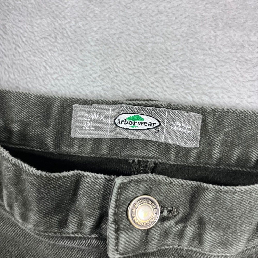 Arborwear Cedar Flex Pants Mens 32x32 Gray Canvas Work Utility Trousers 102225 - Picture 3 of 11